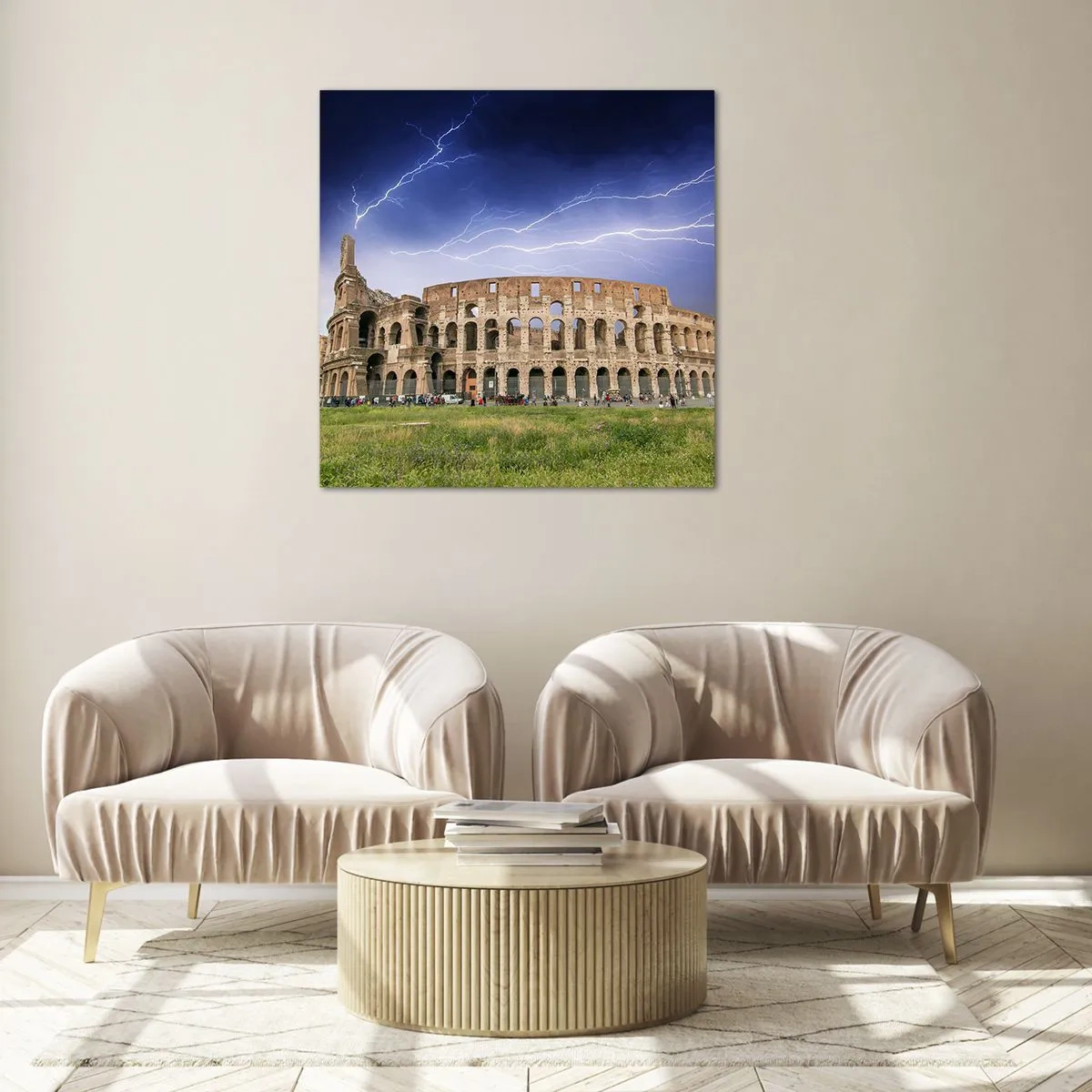 Glass picture - Battle Arena - 70x70 cm