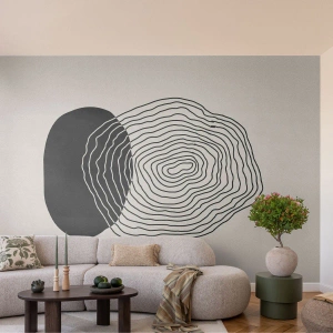 Photo Wallpaper Premium Canvas - Durability and Vibration - Abstraction, Piece, Graphics - 350x256 cm
