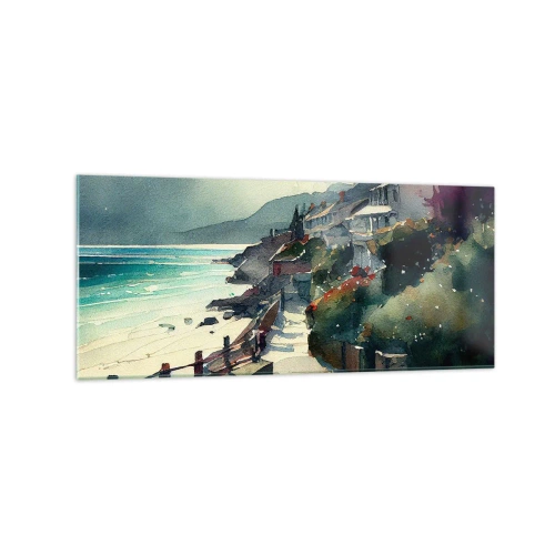 Glass picture - Mediterranean Town - 120x50 cm