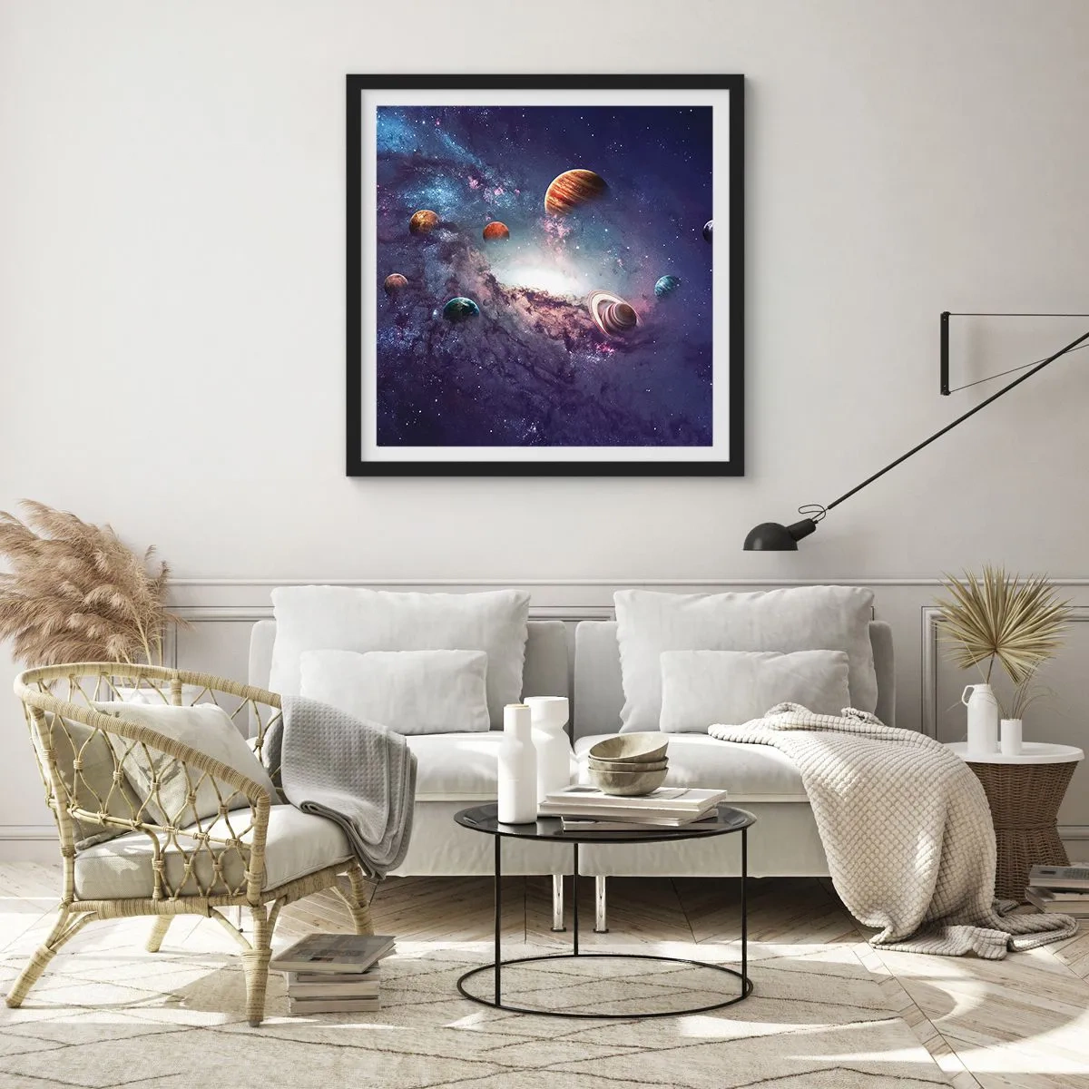 Poster in black frame - Solar-Dancing System - 30x30 cm