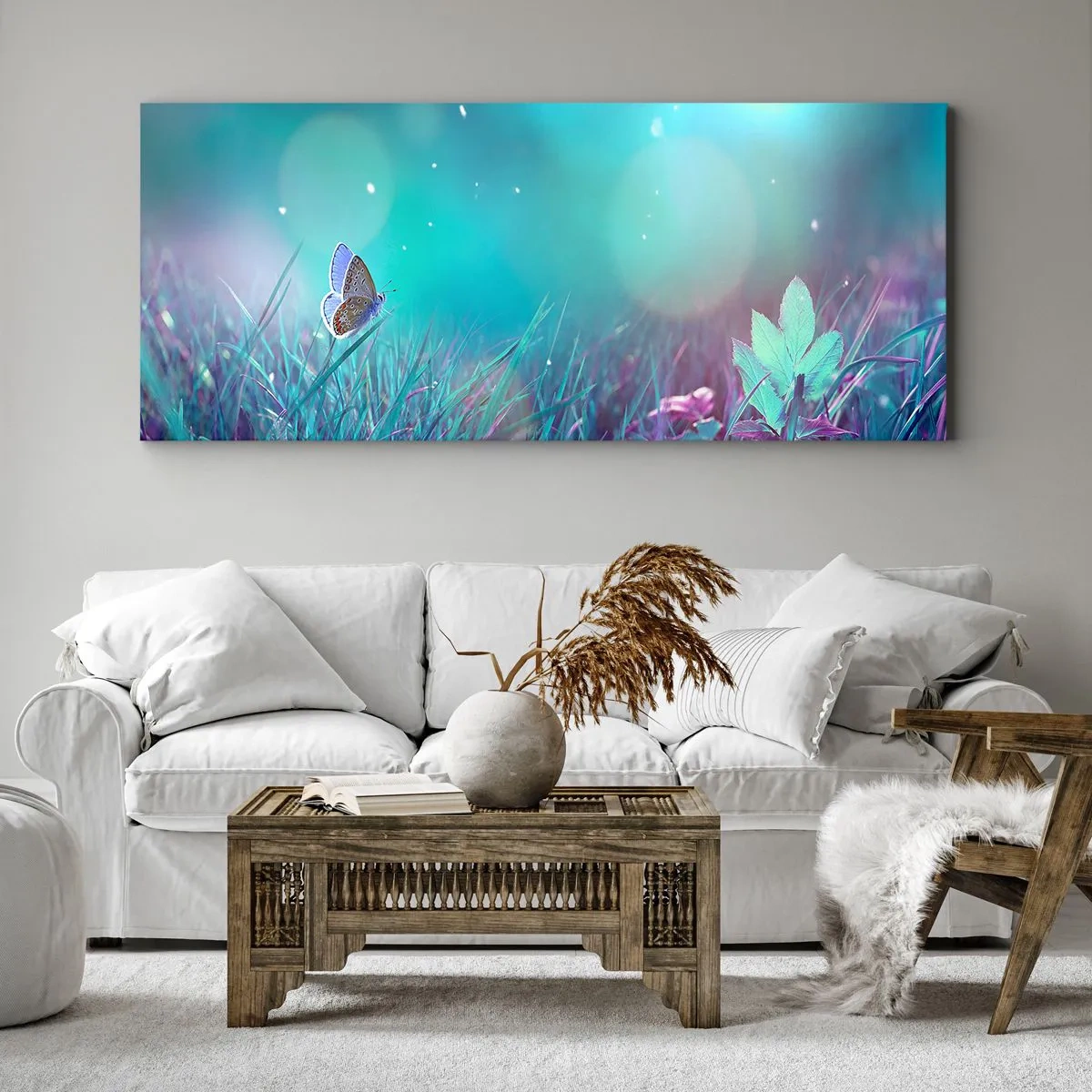 Canvas picture - Secret Life of a Meadow - 90x30 cm