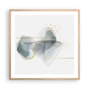 Poster in light oak frame - On the Relationships of Grey and Gold - 60x60 cm
