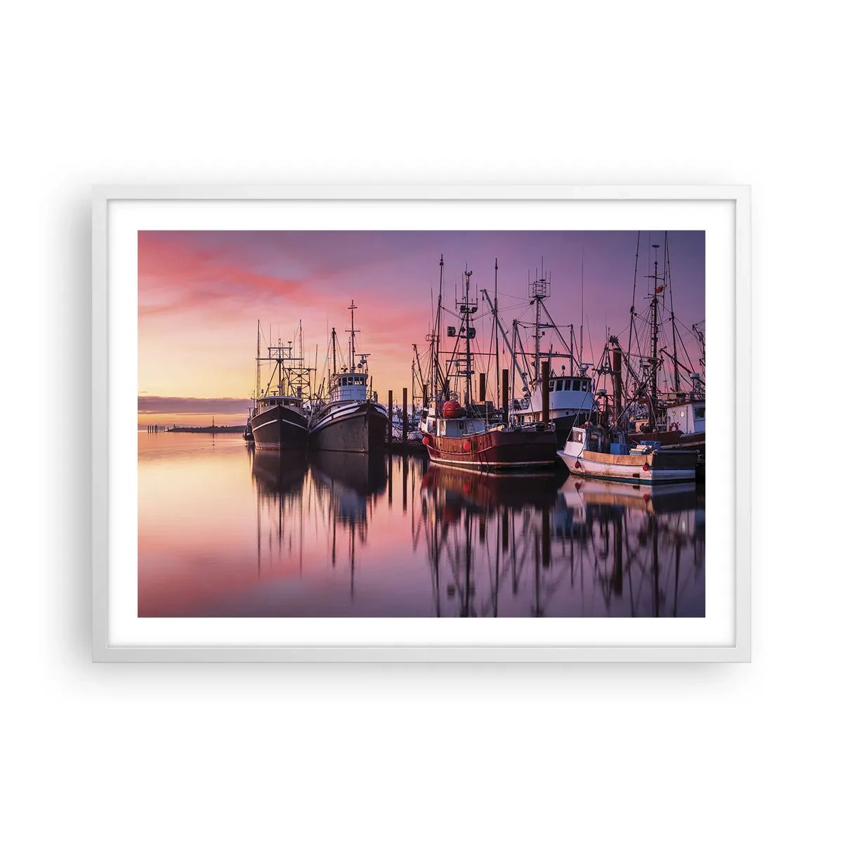 Poster in white frmae - Before Dawn - 70x50 cm