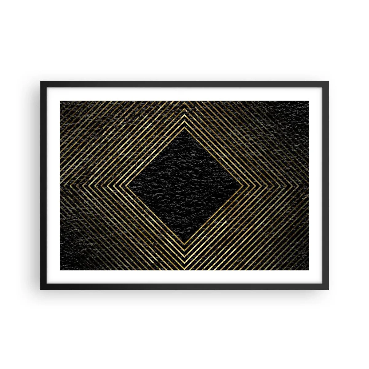 Poster in black frame - Geometry Glamour Style - 70x50 cm