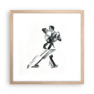 Poster in light oak frame - In One Rhythm - 40x40 cm