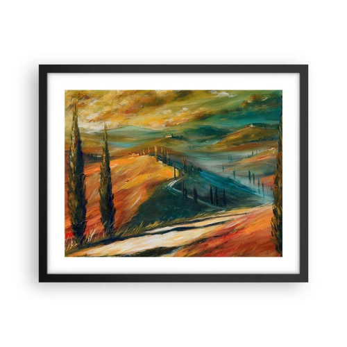 Poster in black frame - Tuscan Landscape - 50x40 cm