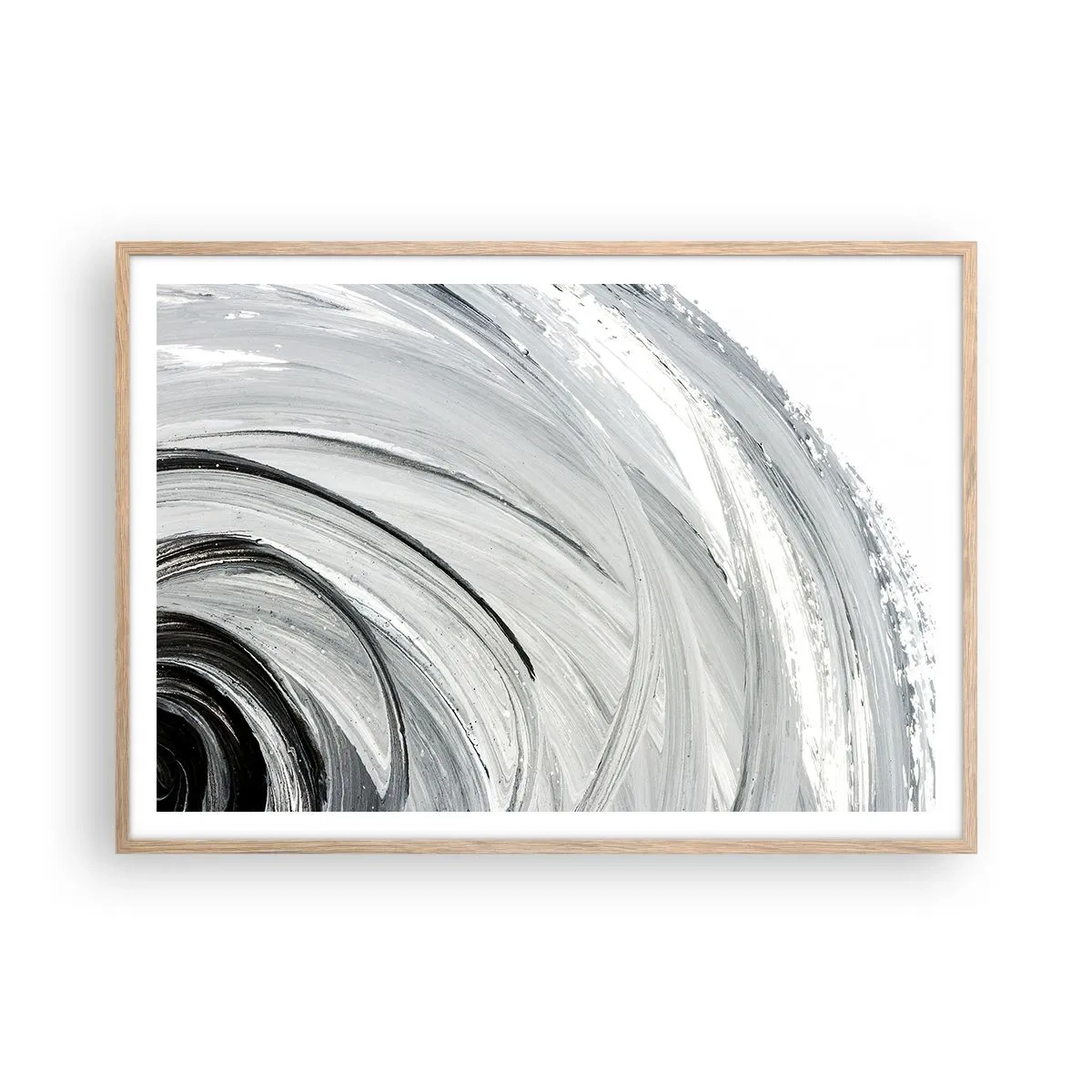 Poster in light oak frame - Orbital Composition - 100x70 cm
