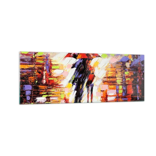 Glass picture - Together through Night and Rain - 140x50 cm