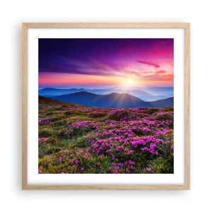 Poster in light oak frame - Smells Strongly of Herbs - 50x50 cm