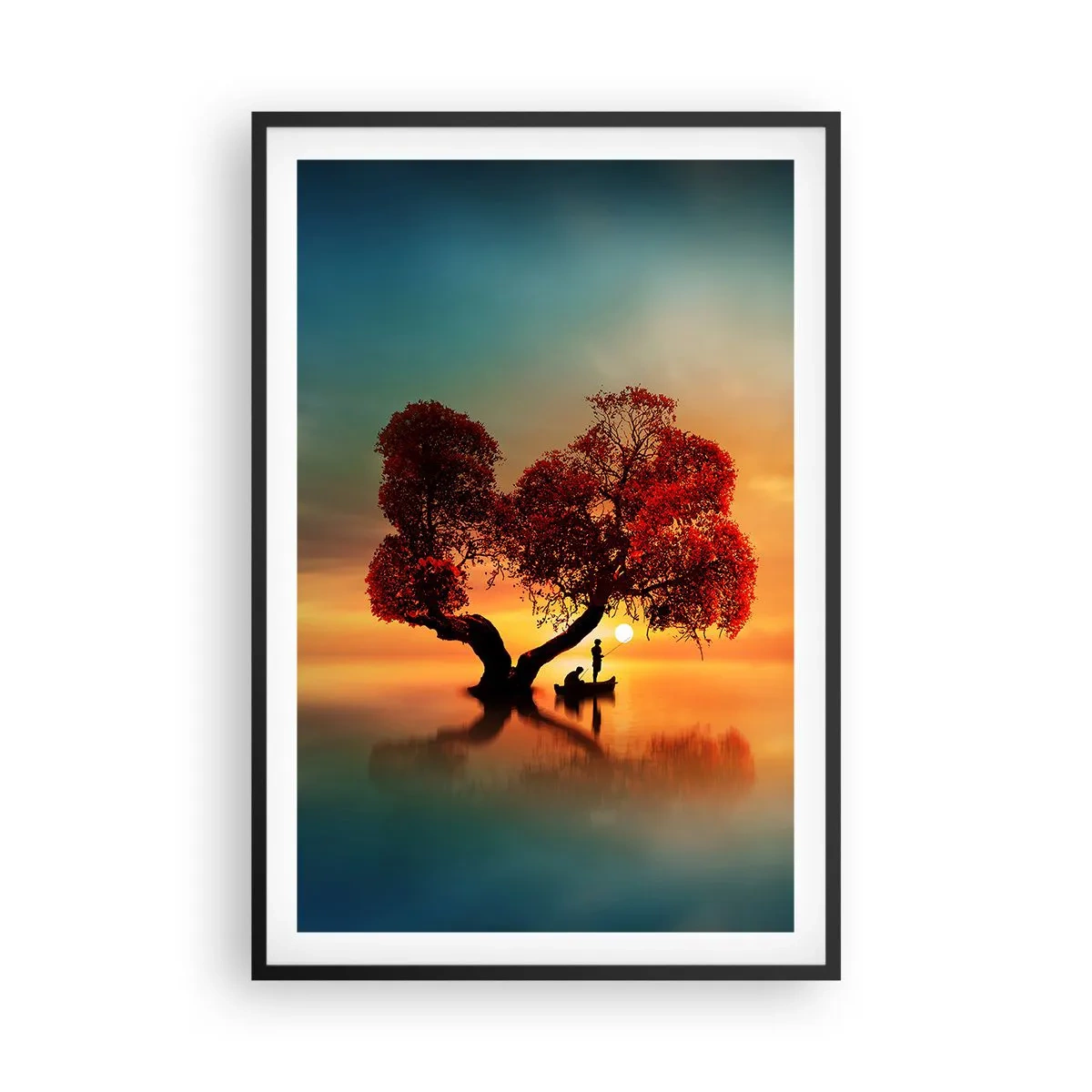 Poster in black frame - Far Away and Lost to the World - 61x91 cm