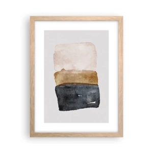 Poster in light oak frame - Composition of the Colours of the Soil - 30x40 cm