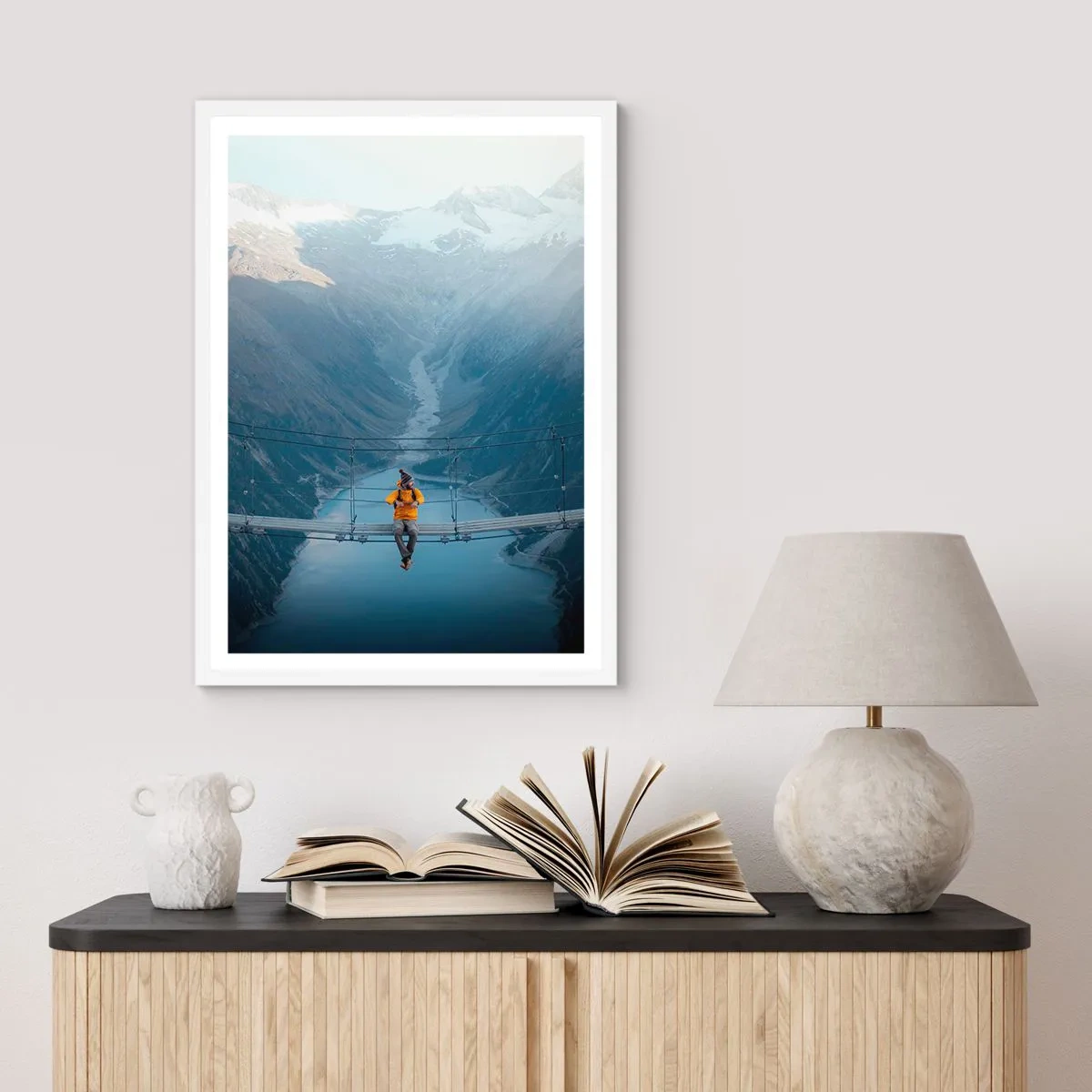 Poster in white frmae - Suspended in Delight - 70x100 cm
