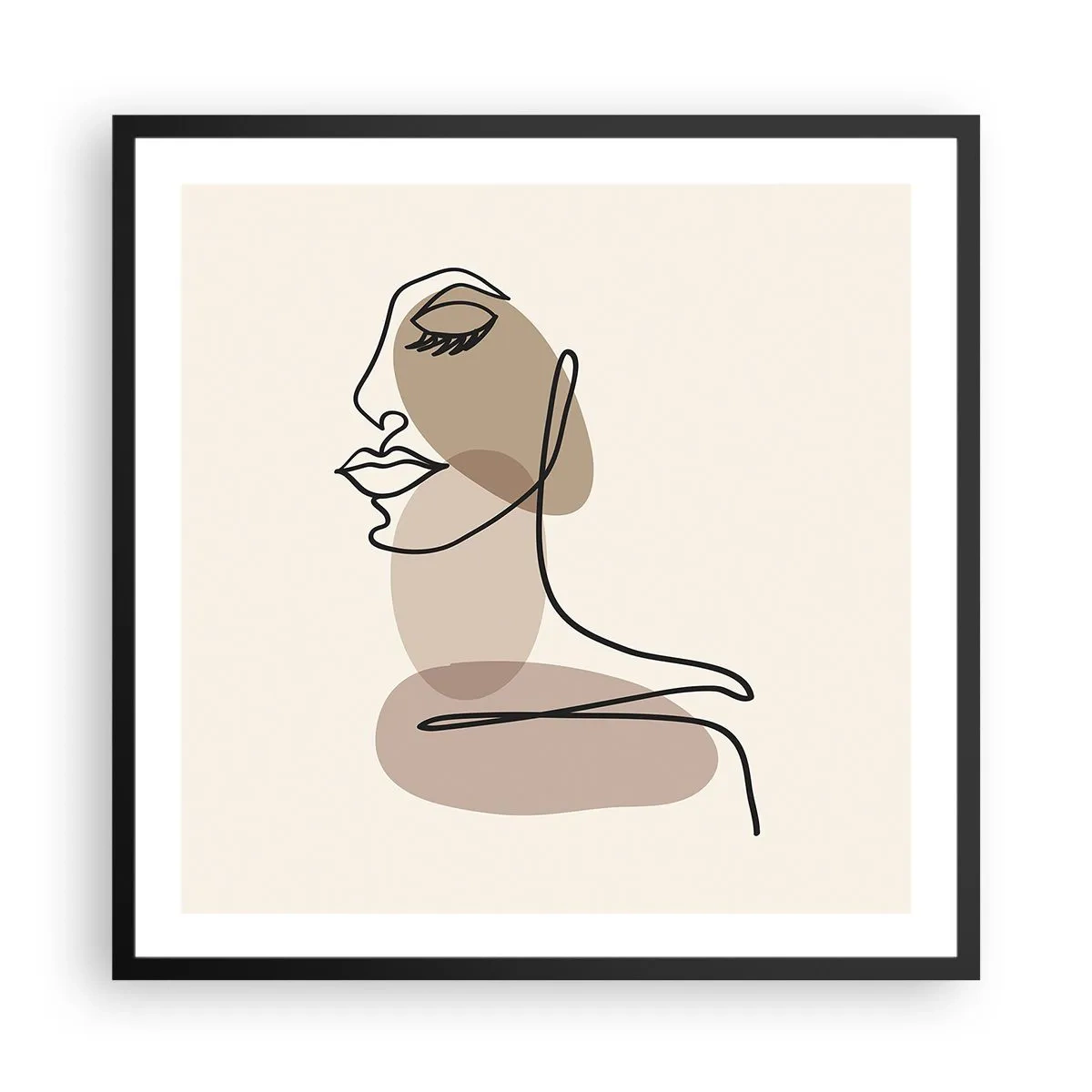 Poster in black frame - Certain Line of Beauty - 60x60 cm