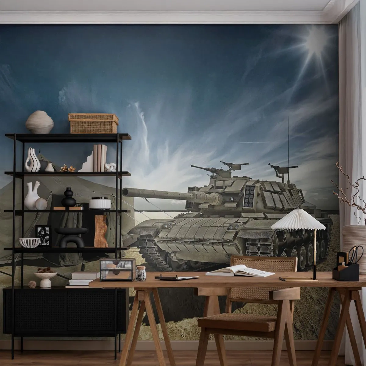 Photo Wallpaper Premium Canvas - Military Dream - Military, Army, Tank - 500x350 cm