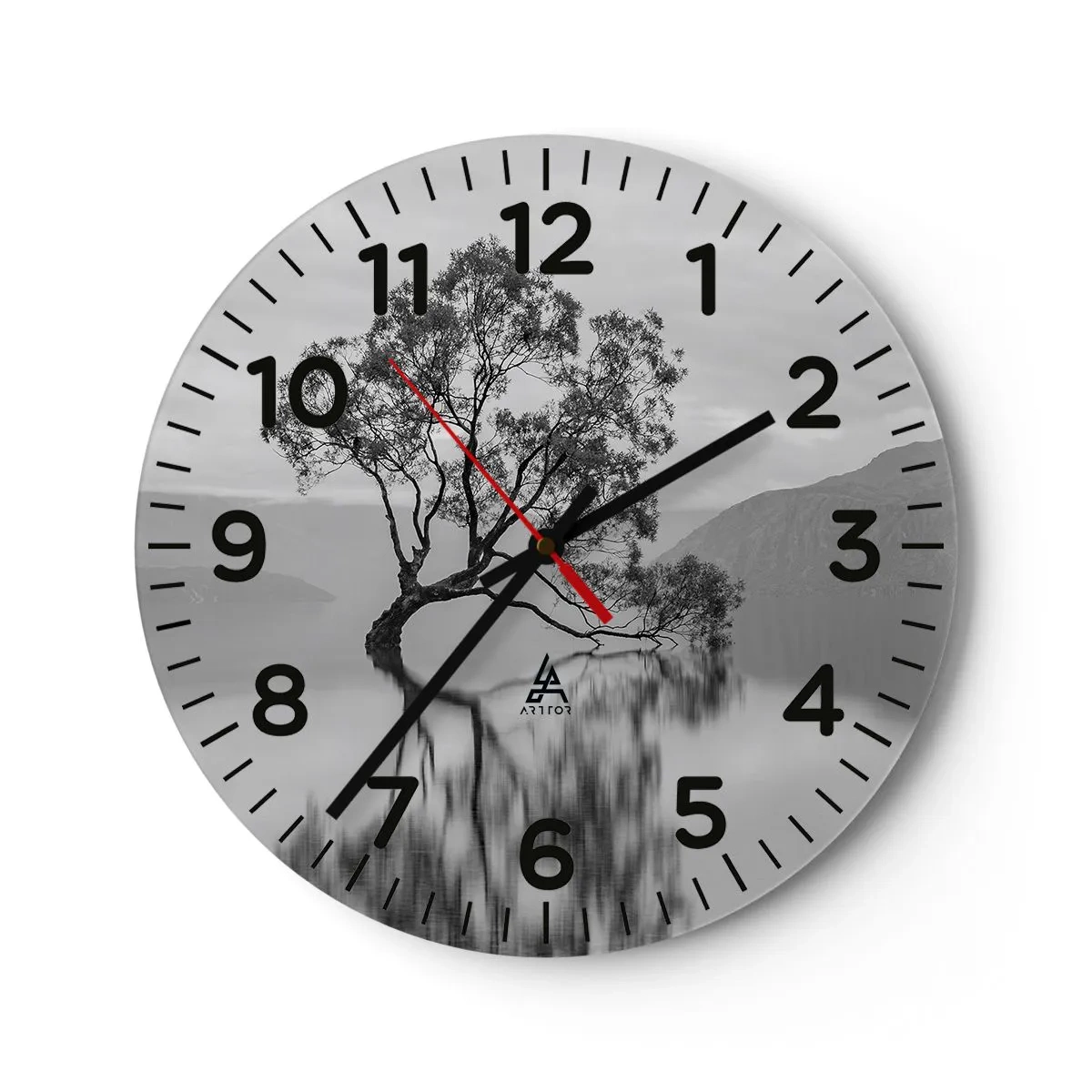 Wall clock - Clock on glass - There Is Such Country - 40x40 cm