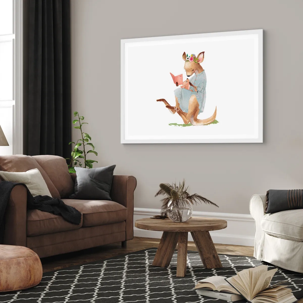 Poster in white frmae - Read to Me, Mum - 70x50 cm