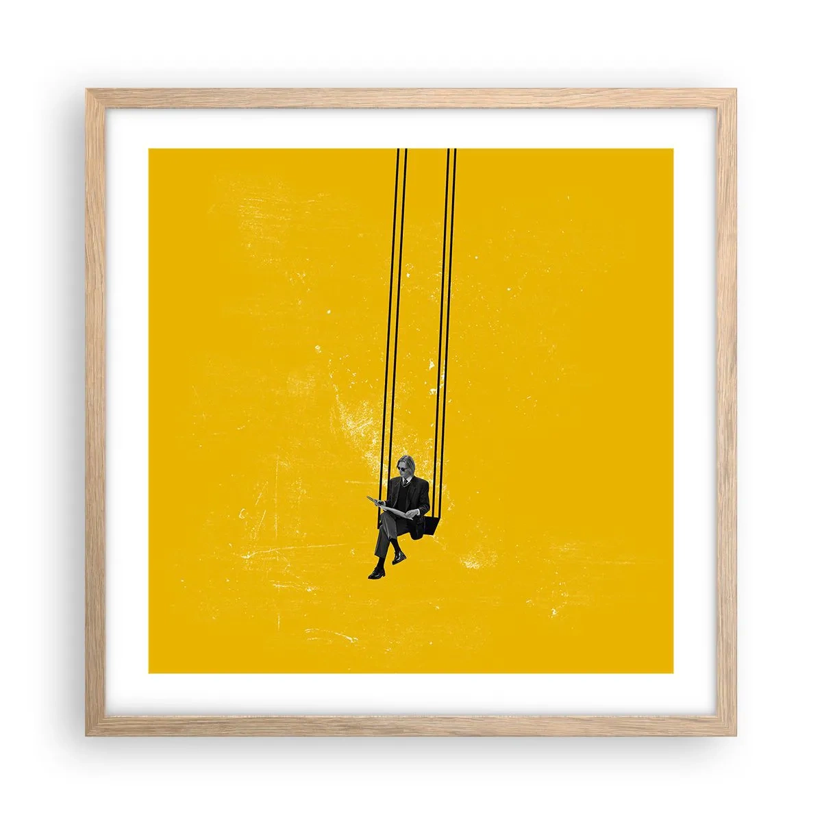 Poster in light oak frame - Day as a Any Other - 50x50 cm