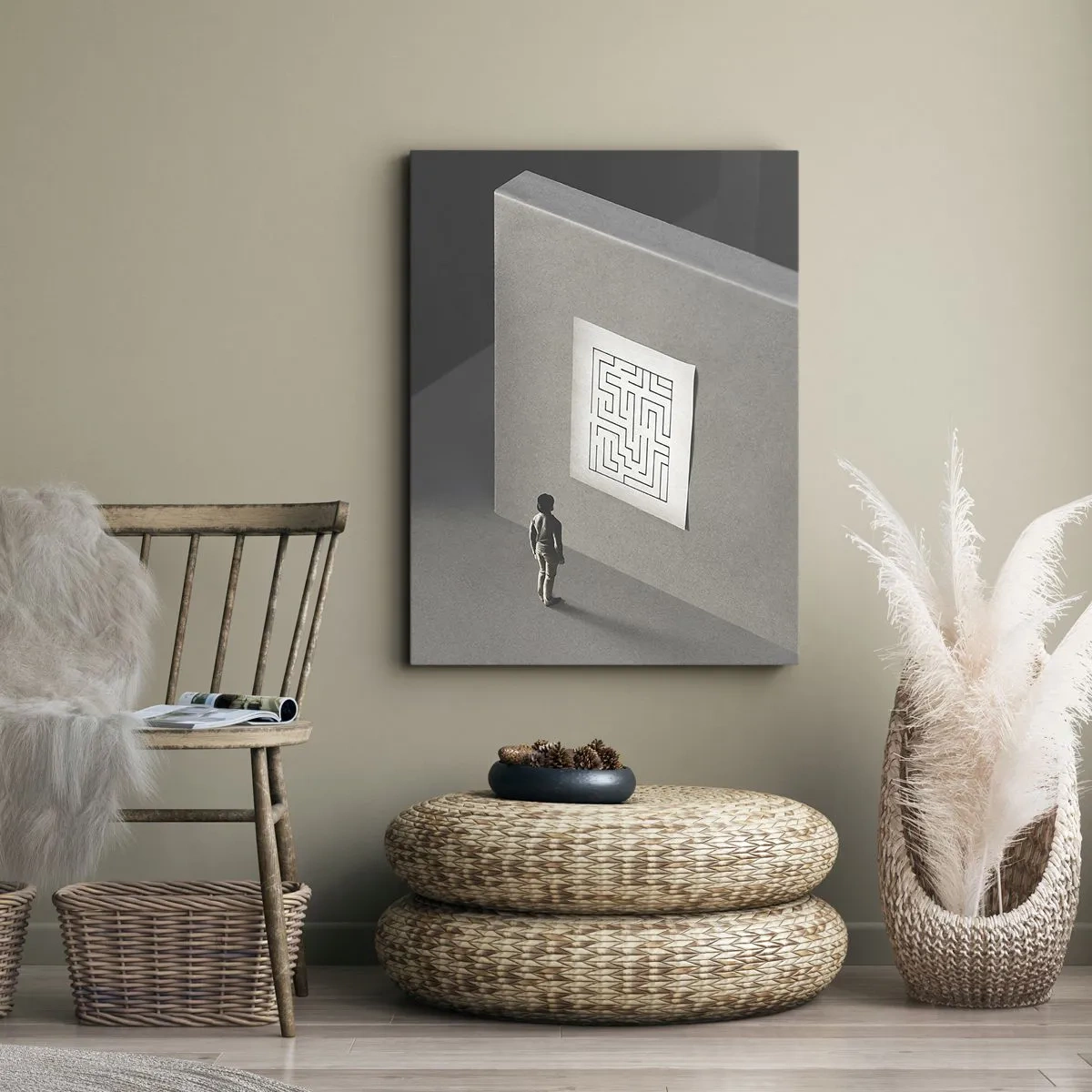 Canvas picture - But Where Am I? - 55x100 cm