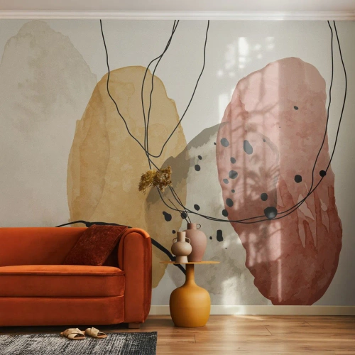 Photo Wallpaper Premium Sand - Like a Light Air - Abstraction, Piece, Modern Art - 250x175 cm