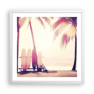 Poster in white frmae - It Will Be a Wonderful Day - 50x50 cm