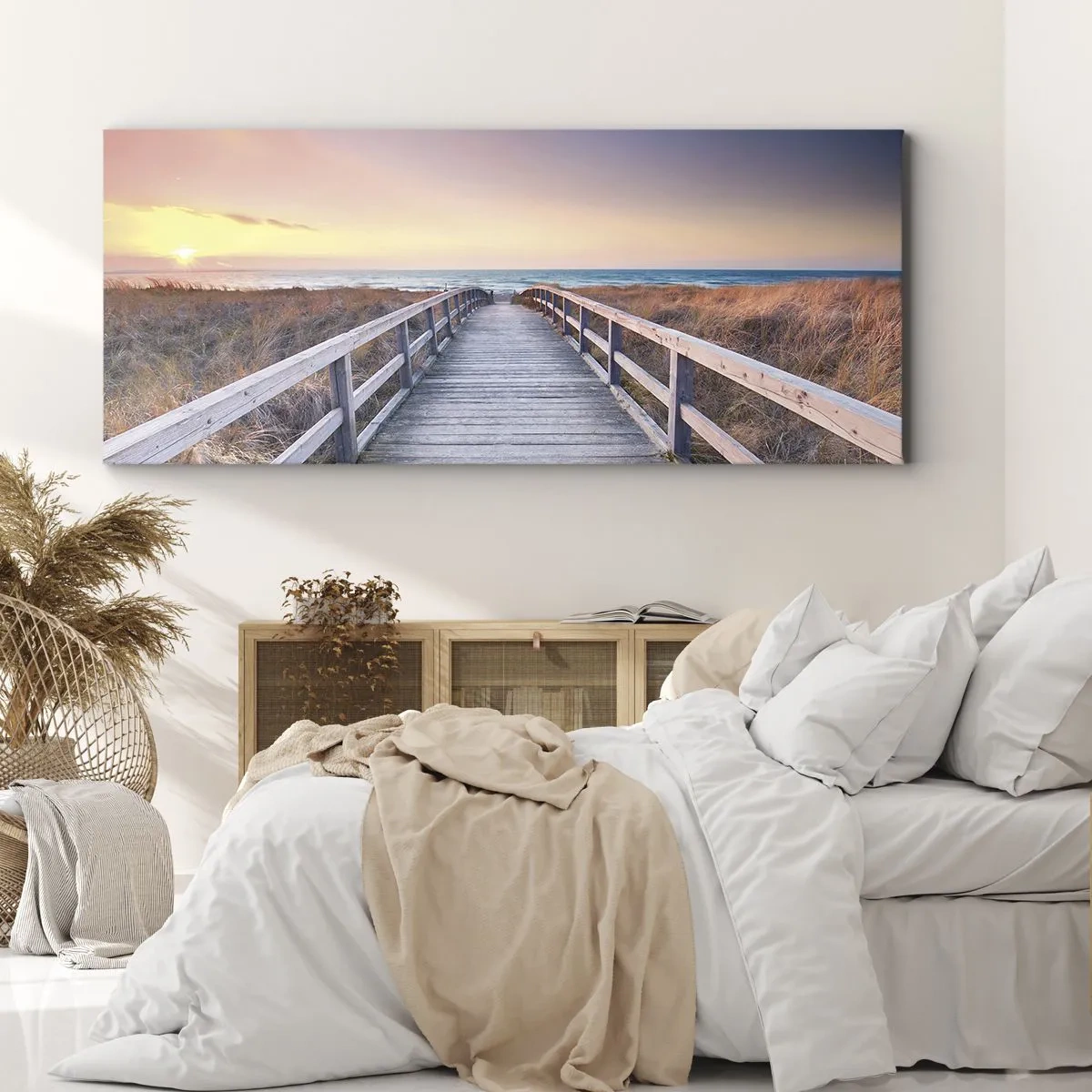 Canvas picture - Baltic Evening Aurora - 160x50 cm