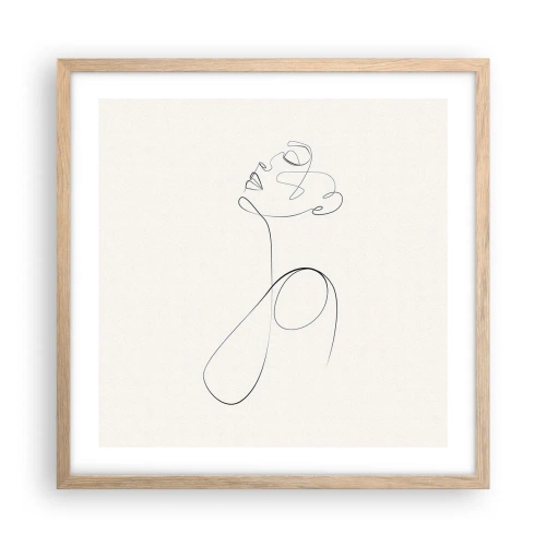 Poster in light oak frame - Entangled in Dreams - 50x50 cm
