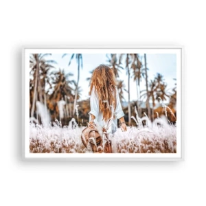 Poster in white frmae - Born from Grass Fluff - 100x70 cm