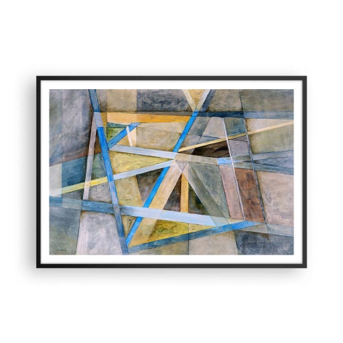 Poster in black frame - Straight Or Slanted? - 100x70 cm