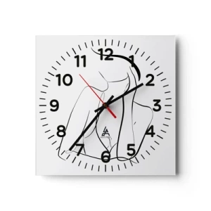 Wall clock - Clock on glass - On Waves of Dreams - 30x30 cm