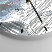 Clock face with lines