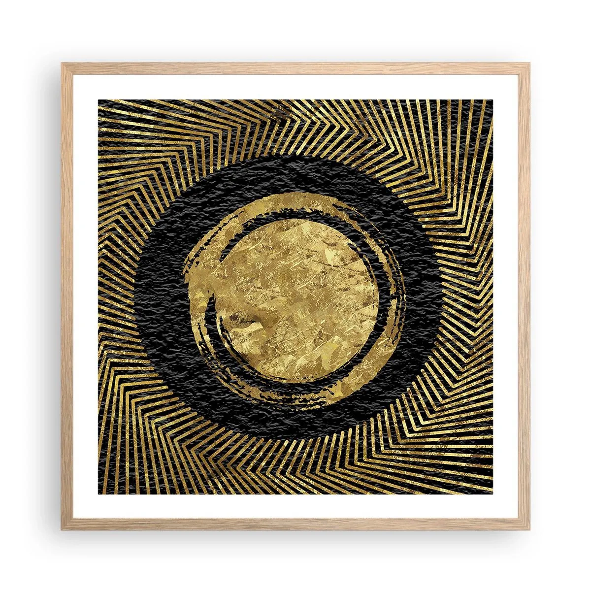 Poster in light oak frame - Composition Glamour - 60x60 cm