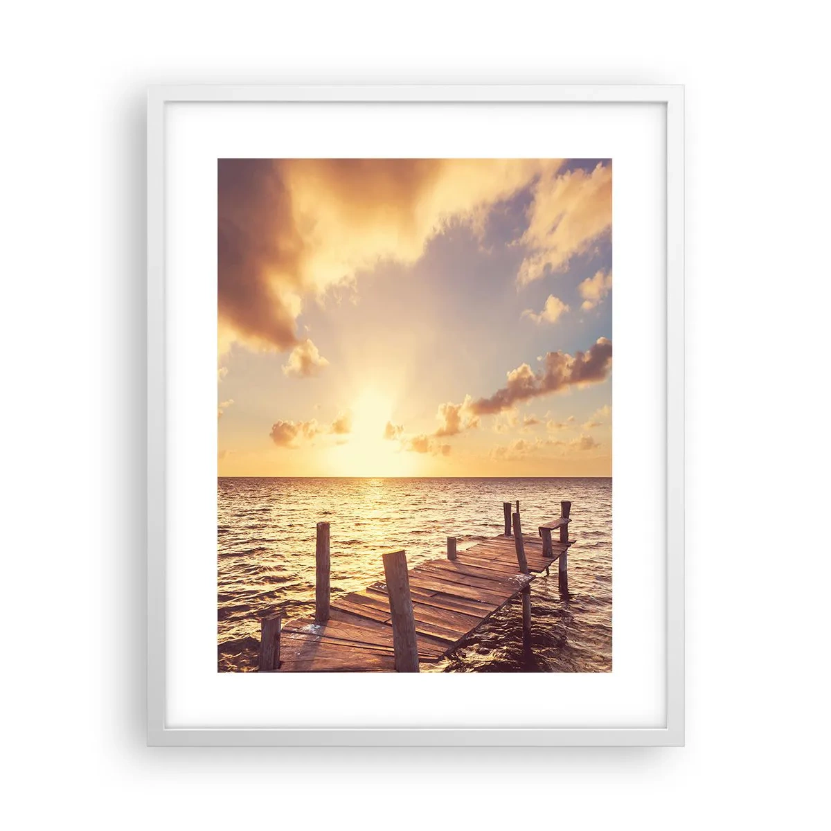 Poster in white frmae - Golden Land of Tranquility - 40x50 cm