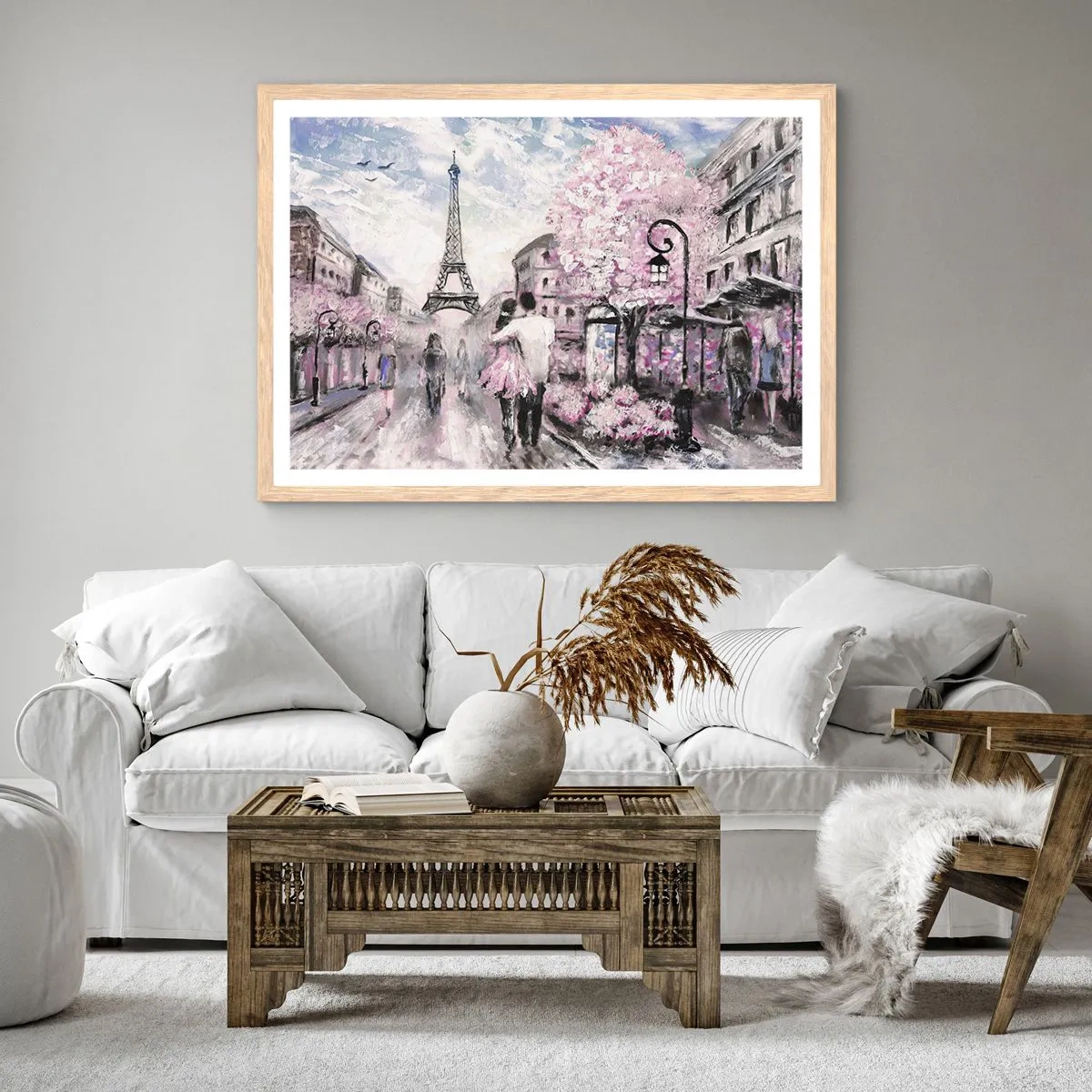 Poster in light oak frame - If You Were To Fall In Love - 50x40 cm