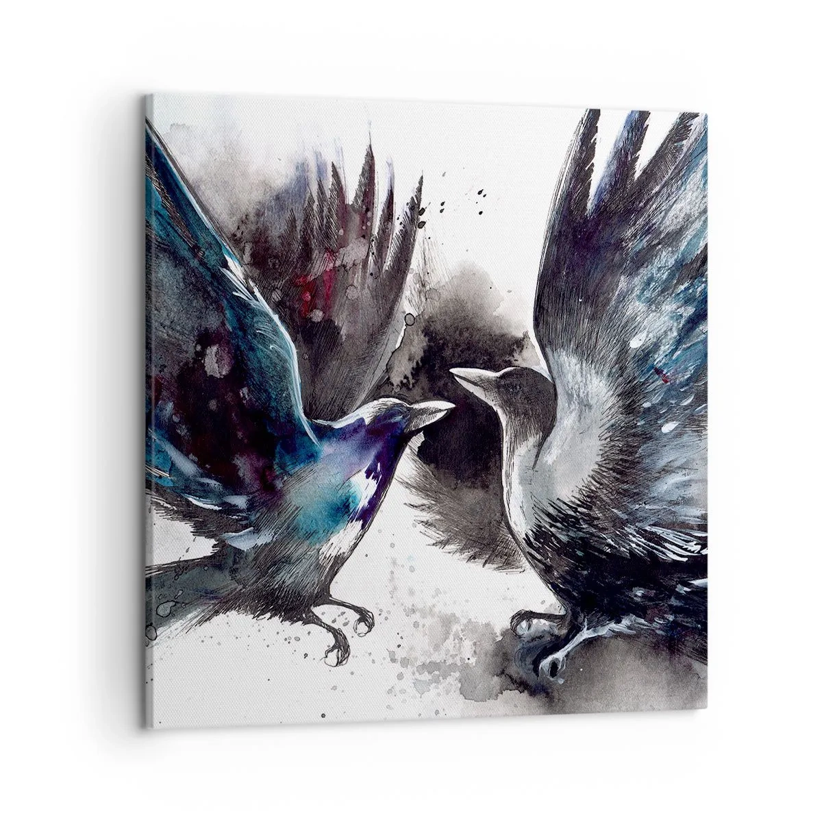 Canvas picture - Two Crows - 50x50 cm