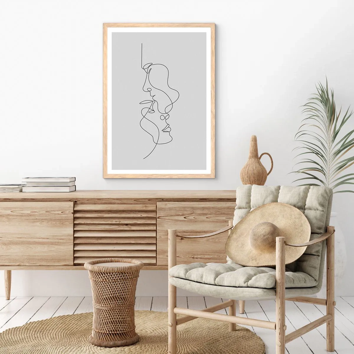 Poster in light oak frame - Ardour of Desires - 61x91 cm