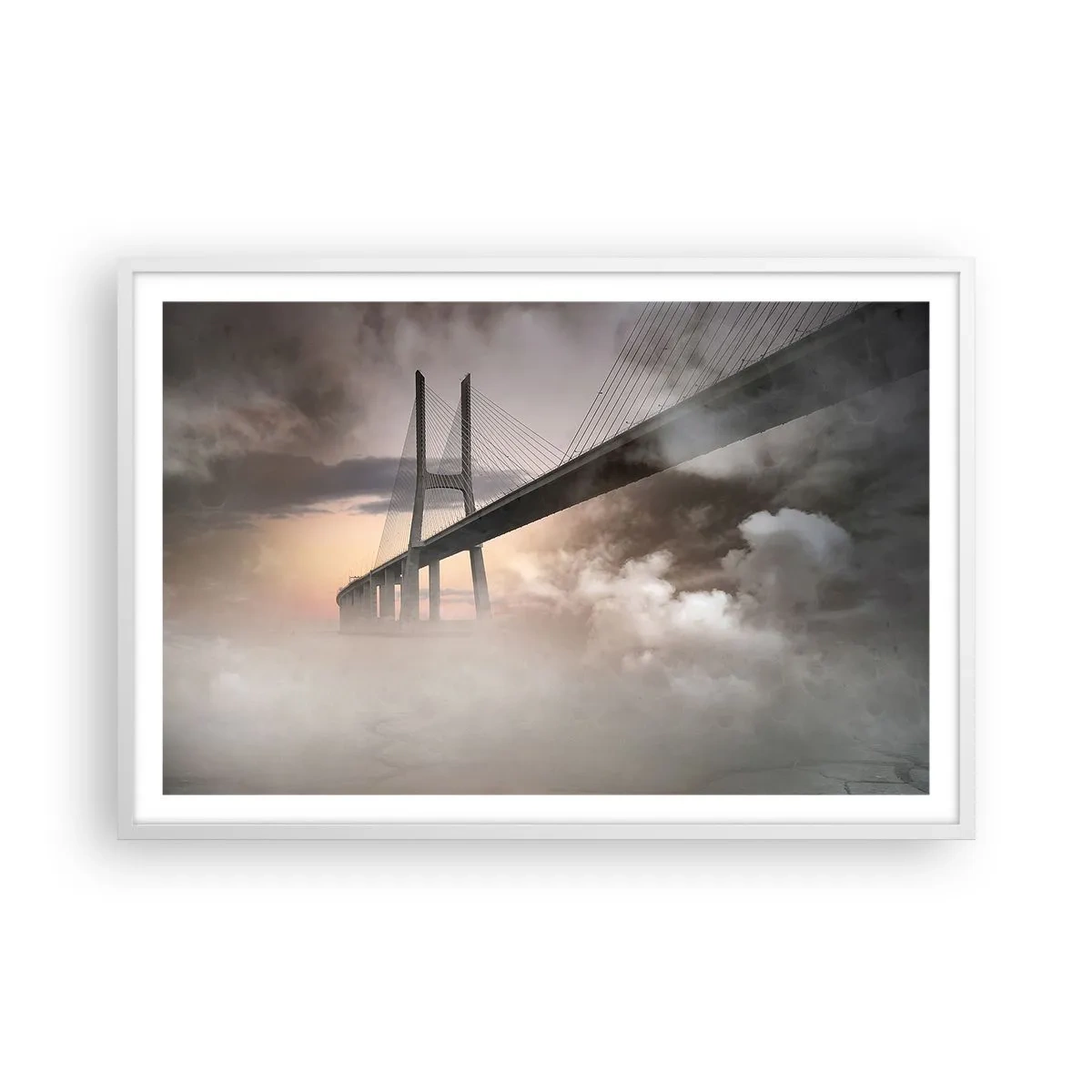 Poster in white frmae - By the River that Doesn't Exist - 91x61 cm