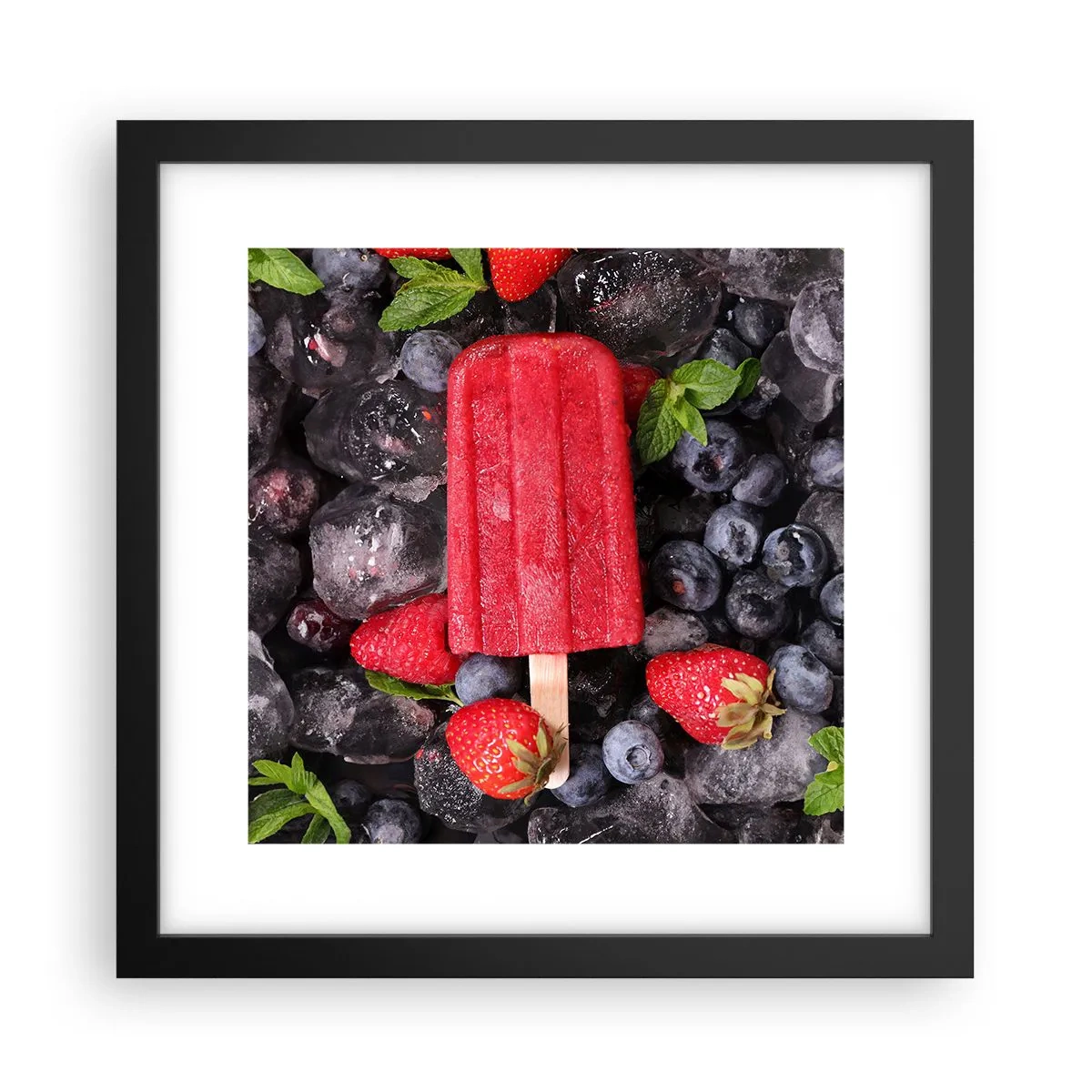 Poster in black frame - Flavour of Hot Summer - 30x30 cm