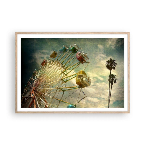 Poster in light oak frame - There Will Be Fun… - 100x70 cm