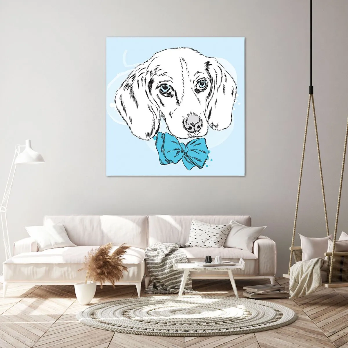 Canvas picture - Dog Elegance - 70x70 cm