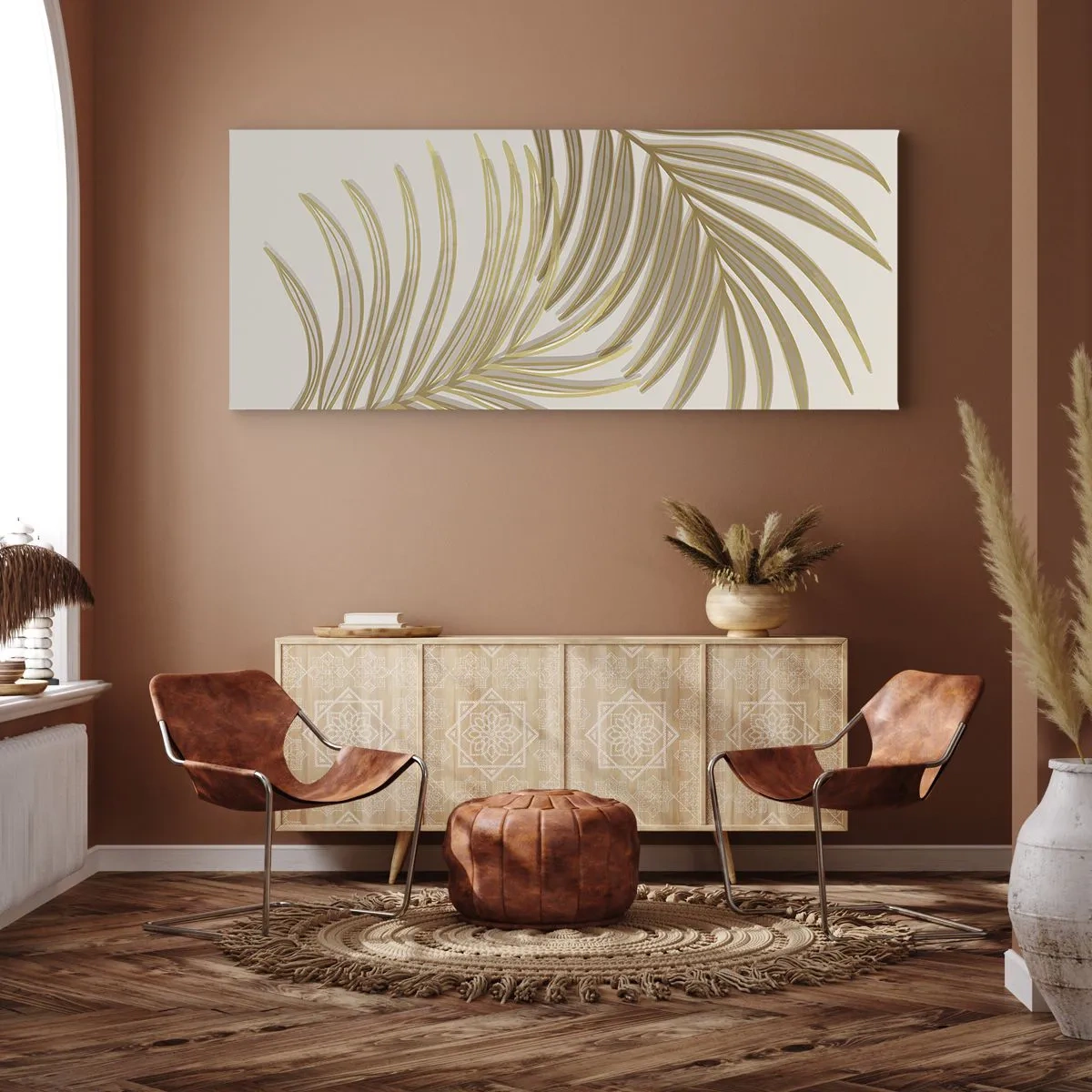 Canvas picture - Golden Palm! - 100x40 cm
