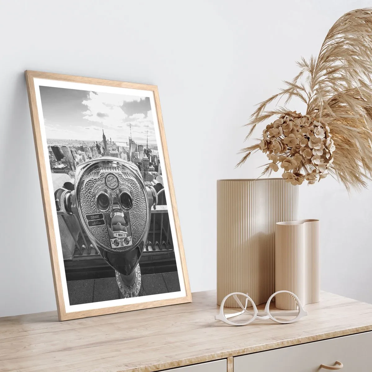 Poster in light oak frame - City of Cities - 61x91 cm