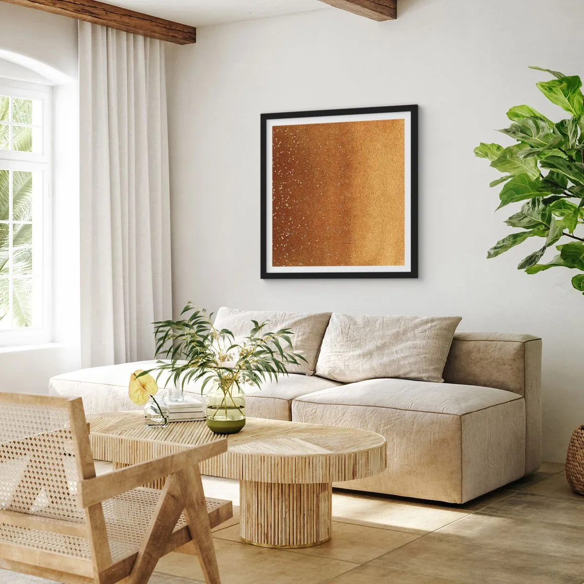 Poster in black frame - Tthe Birth of the Universe - 50x50 cm