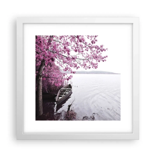 Poster in white frmae - In Pink Silence - 30x30 cm