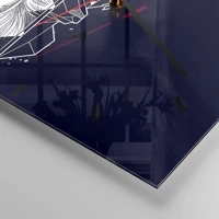 Clock face with lines