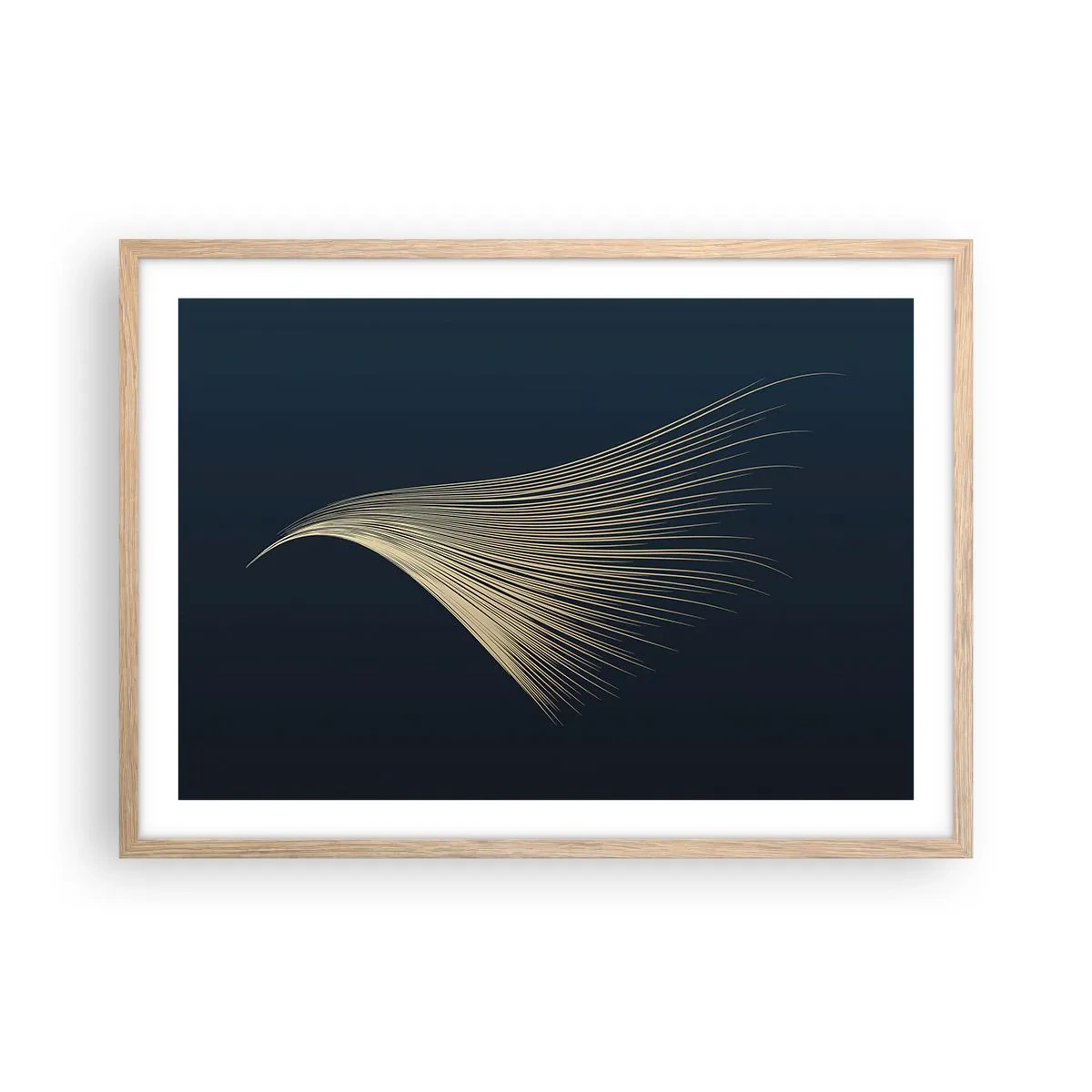 Poster in light oak frame - Like Angel's Hair - 70x50 cm