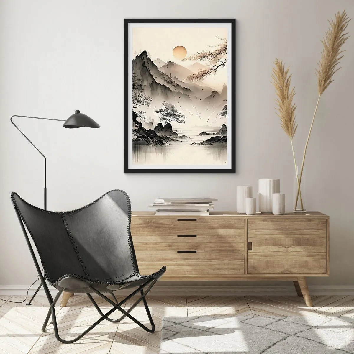 Poster in black frame - Unique Charm of the Orient - 30x40 cm