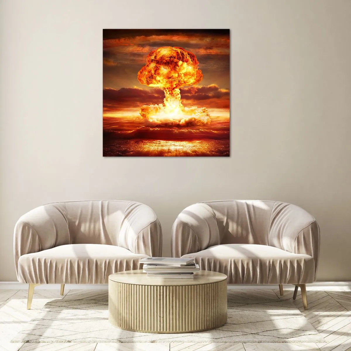 Glass picture - And the End Will Come - 70x70 cm