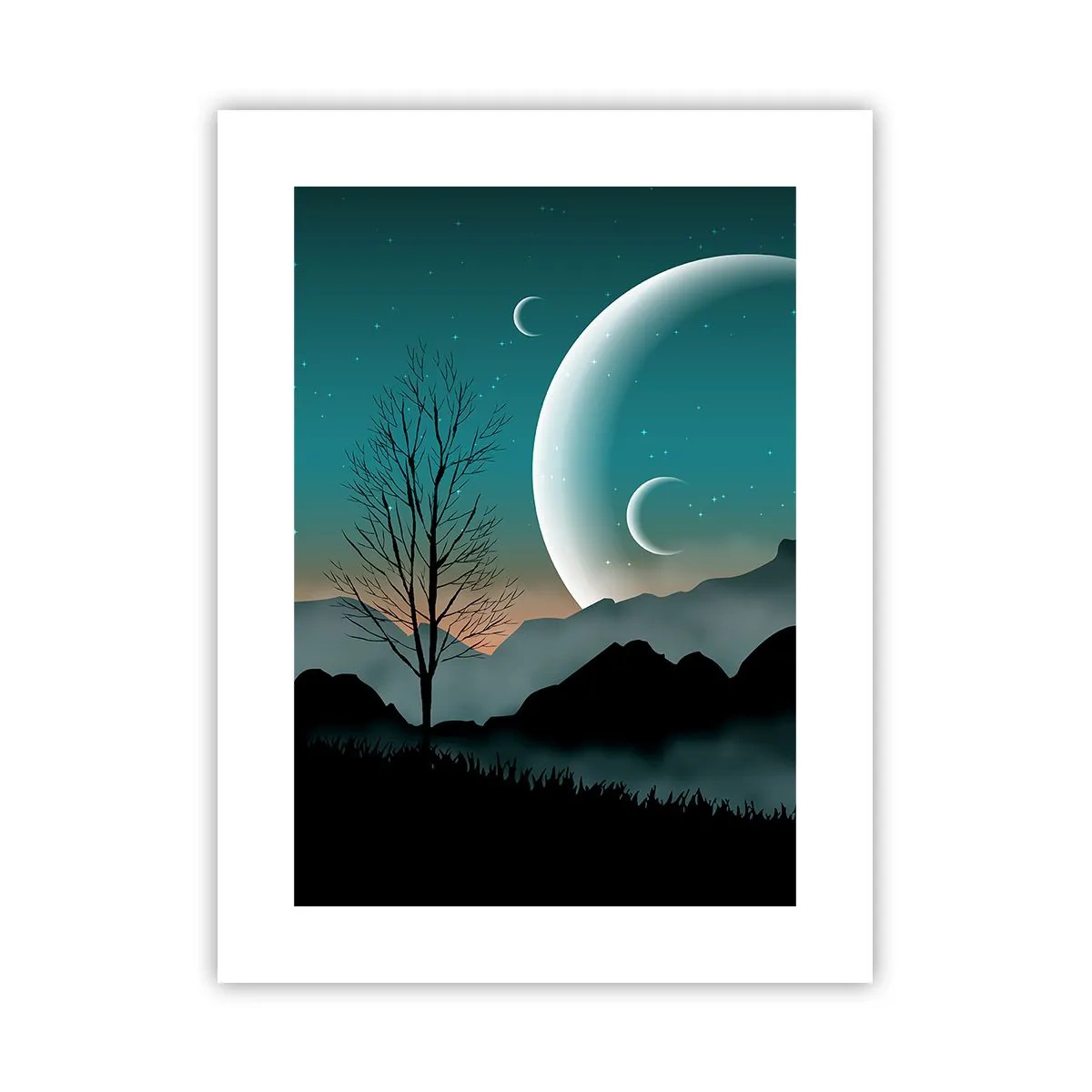 Poster - Carnival of a Starry Night - 30x40 cm