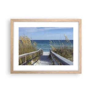 Poster in light oak frame - In the Sun, out in the Wind - 40x30 cm