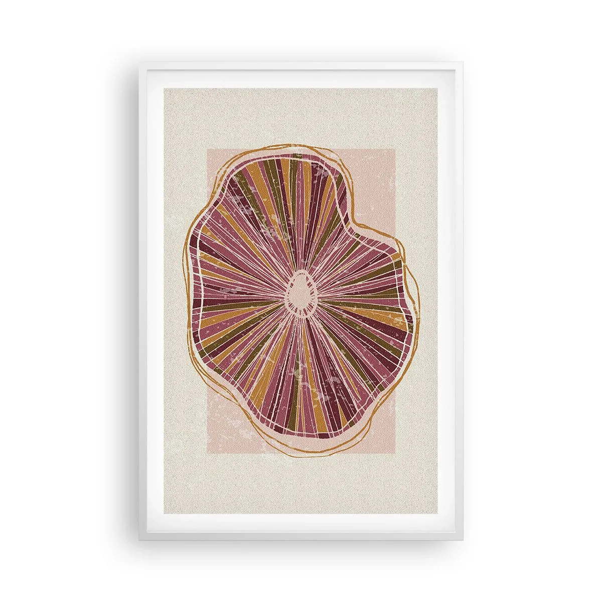 Poster in white frmae - Radial Abstract - 61x91 cm